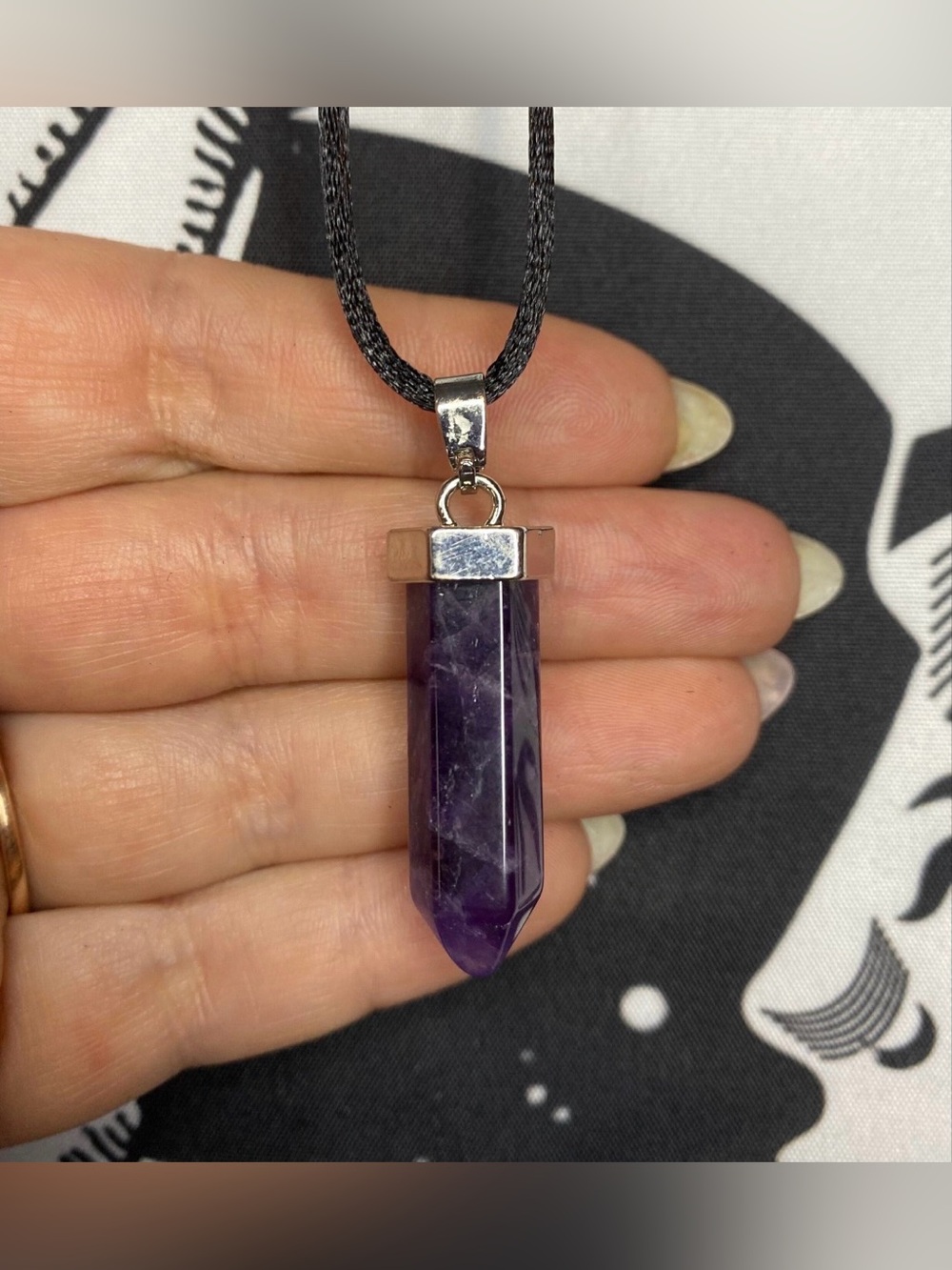 Amethyst Point Pendant Necklace - Picture 2 of 2